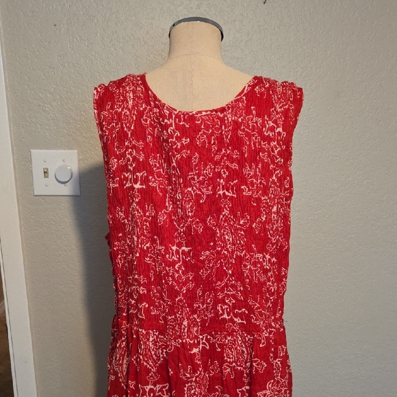 Vintage Jane Ashley Red & White Dress Size 2X - Picture 5 of 9